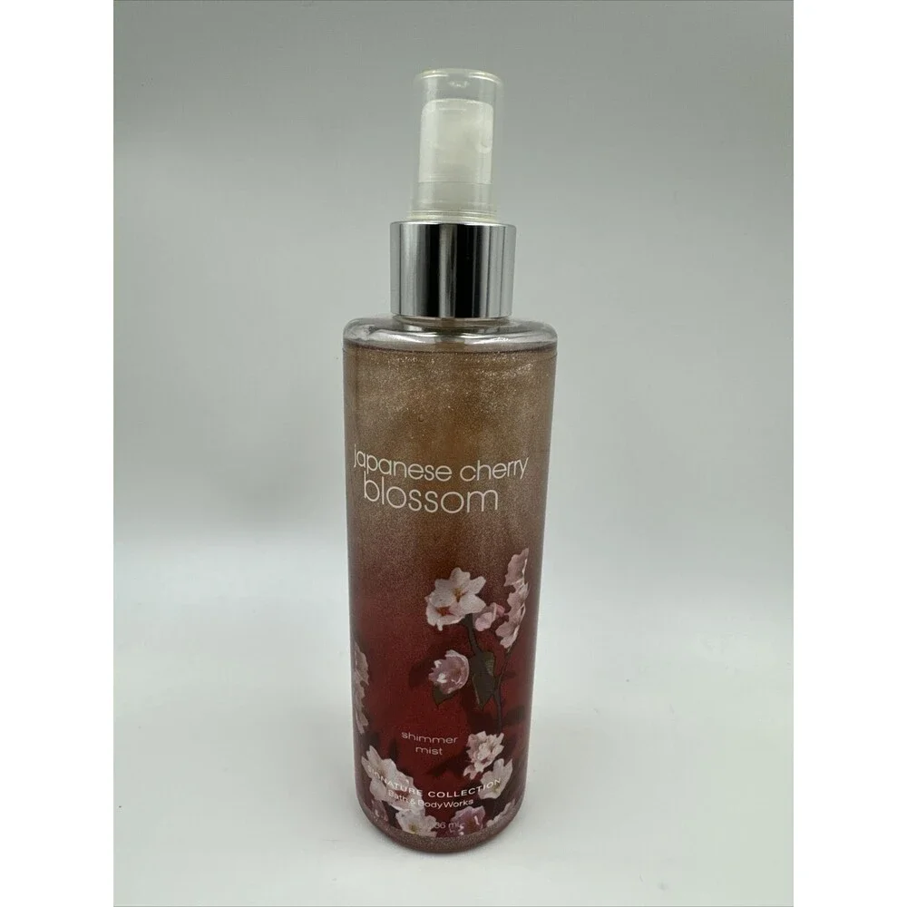 Bath & Body Works Japanese Cherry Blossom Diamond Shimmer Mist 8 oz Bottle PINK